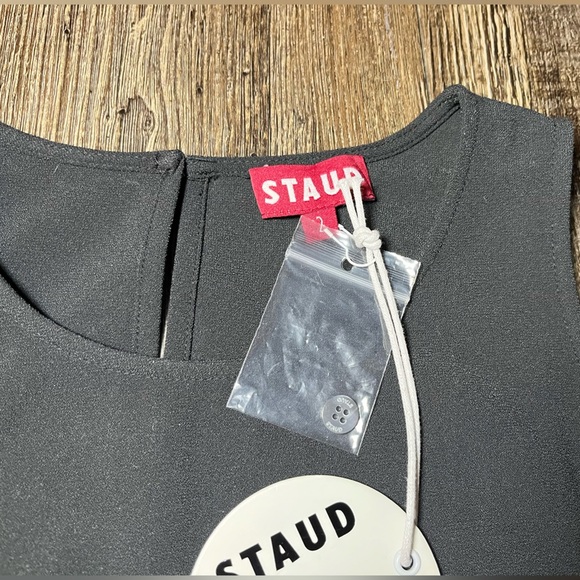 Staud NWT Kaz Top Bedazzled Fringe Crop Top Size 2 - Picture 3 of 6